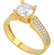[KDGR.145] ANILLO SOLITARIO 3 LINEAS 10K - KDGR.145