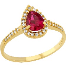 [KDGR.154] ANILLO GOTA ROJA 10K - KDGR.154