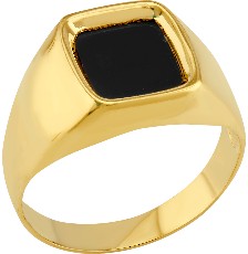 [KDGR.211] ANILLO CABALLERO ONIX 10K - KDGR.211
