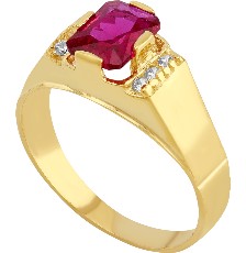 [KDGR.214] ANILLO CABALLERO RUBI 10K - KDGR.214